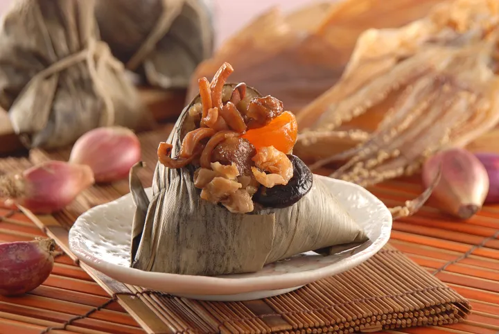 竹南懷舊肉粽-黃金鮮魷粽3粒裝