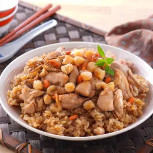 竹南懷舊-麻油雞干貝米糕